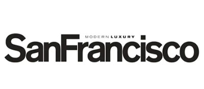 Logo of the San Francisco Modern Luxury magazine where Eco Terreno and Lyon & Swan are mentioned