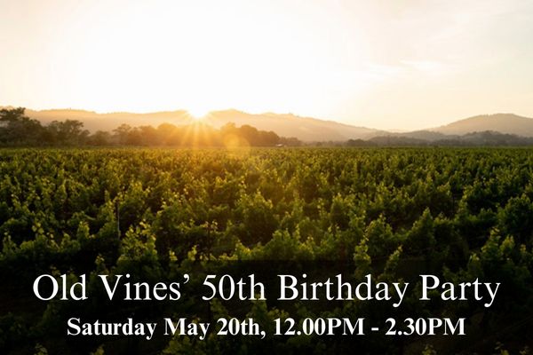 Invitation to celebrate the 50th birthday for Eco Terreno old vines
