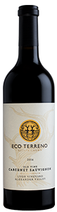 Bottle of eco terreno 2016 old vine cabernet sauvignon