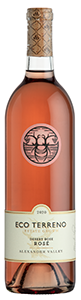 Bottle of Eco Terreno 2020 Desert Rose wine