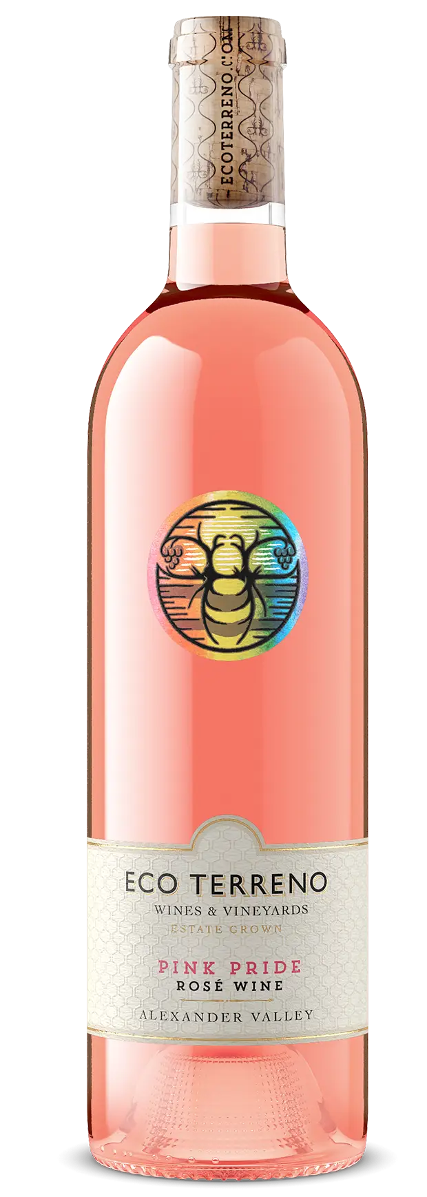 Bottle of Eco Terreno Pink Pride rose