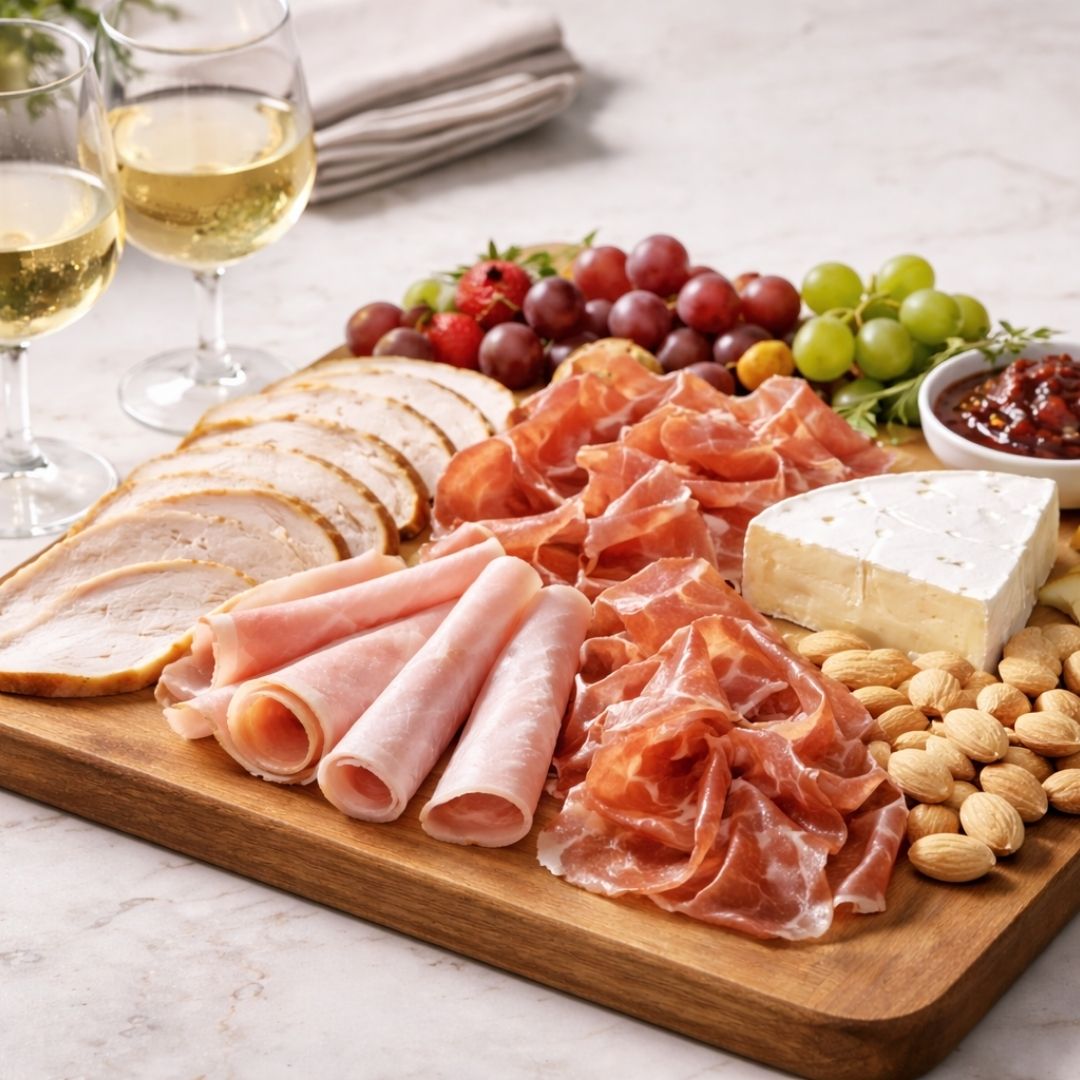 board of cold cuts to pair with eco terreno chardonnay
