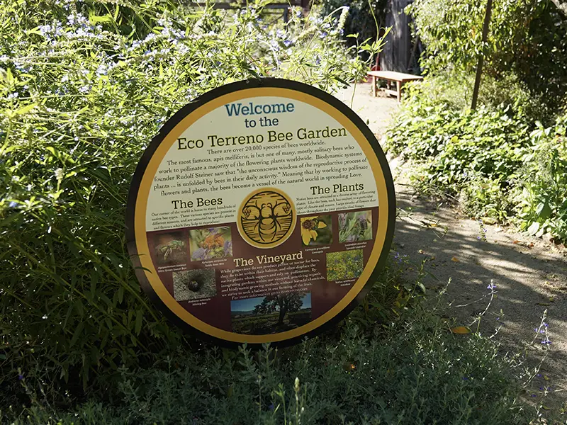 eco terreno bee garden sign