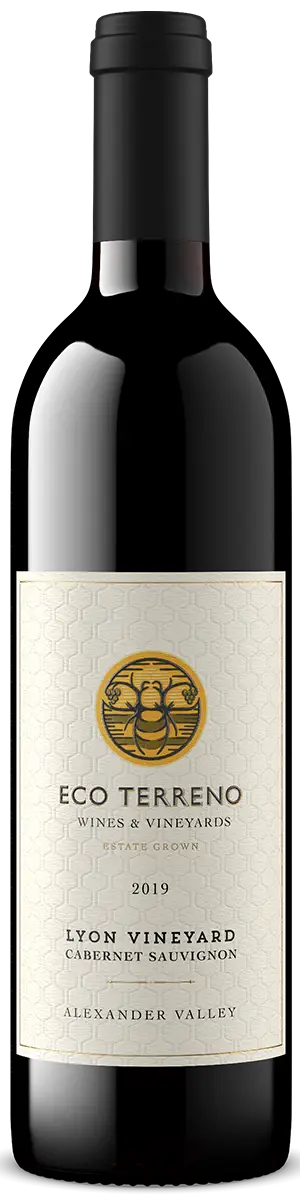 bottle of eco terreno 2019 lyon vineyard cabernet sauvignon